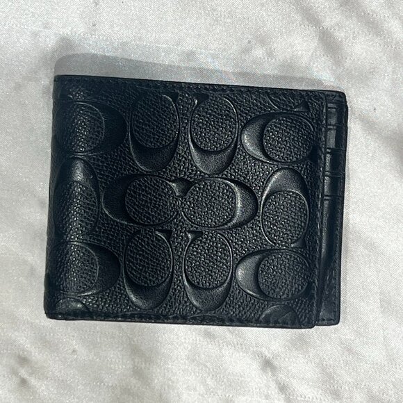 BLACK COACH WALLET - Picture 1 of 4